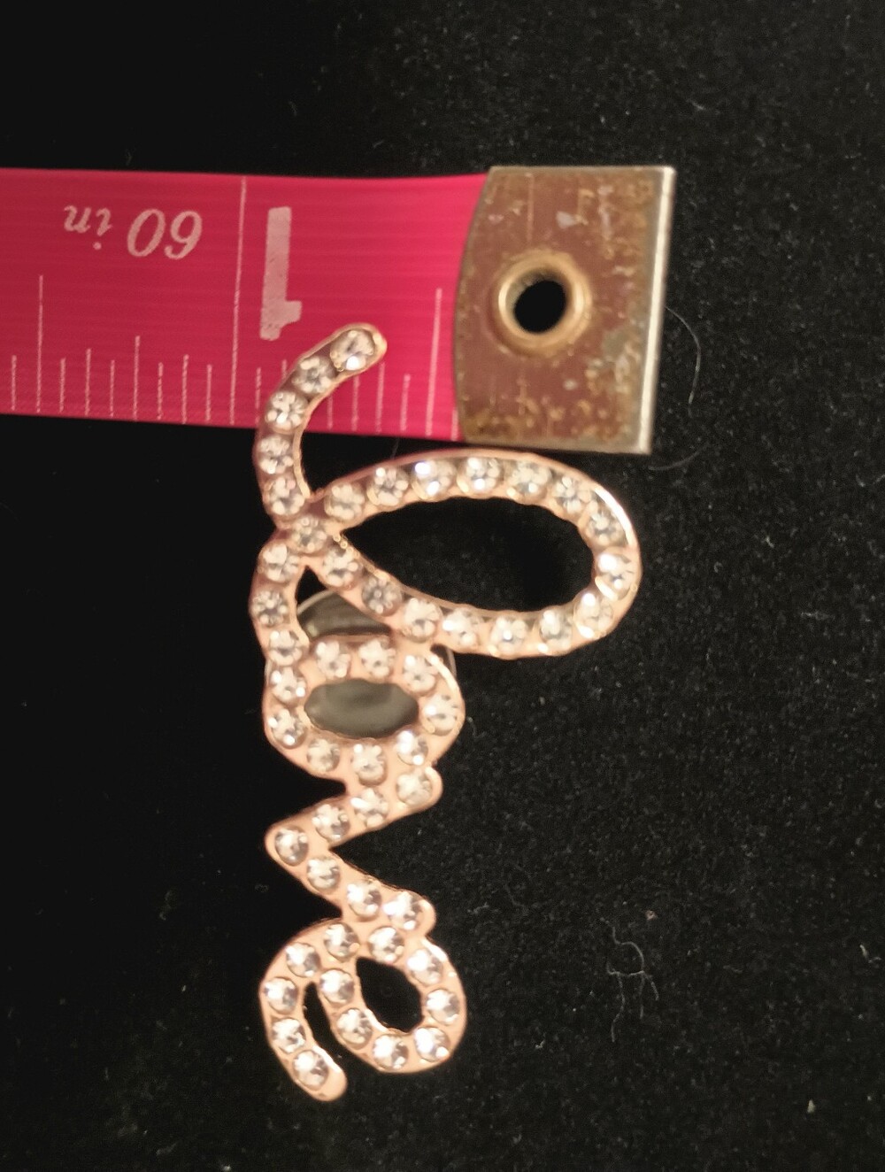 Shoe Charm Rhinestone "Love" - Picture 4 of 6